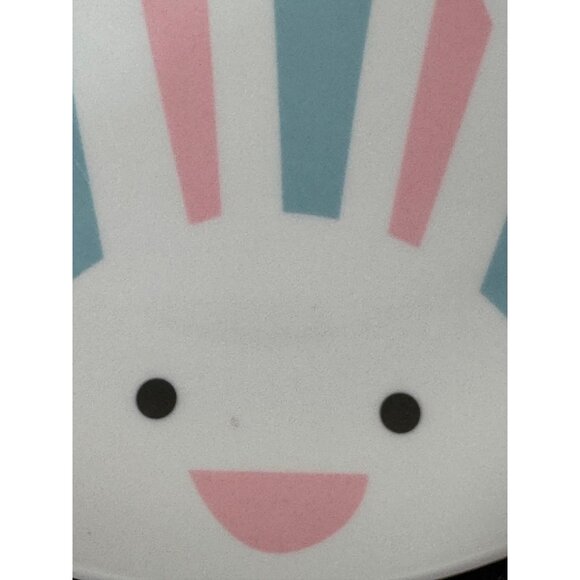 Crate & Barrel Easter Plates With Pastel Blue Background & White Rabbits Set 4 - Picture 3 of 9